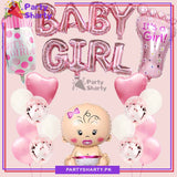 18pcs Baby Girl Theme Set for Welcome Baby / Baby Shower Event Decoration and Celebration