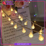 20 Small Crystal Ball Battery Operated Still Fairy Lights for Home / Party Decoration