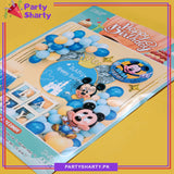 52pcs Happy Birthday Mickey Mouse Blue & Yellow Theme Set for Theme Based Birthday Decoration and Celebration