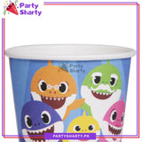 Blue Baby Shark Theme Party Disposable Paper Glass / Cups for Baby Shark Theme Party and Decoration