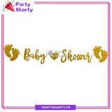 Baby Shower Golden Glitter Banner for Baby Shower Decoration and Celebration