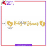 Baby Shower Golden Glitter Banner for Baby Shower Decoration and Celebration