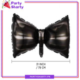 Black Bow Shaped Foil Balloons For Birthday Party Decoration and Celebration