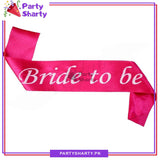 Bride To Be Sash For Bridal Shower Event and Celebration