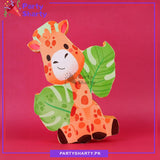 Cute Giraffe Character Thermocol Standee For Jungle / Safari Theme Based Birthday Celebration and Party Decoration
