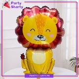 Cute Lion Shaped Foil Balloons For Jungle / Safari / Wild One Theme Birthday Party Decoration and Celebration