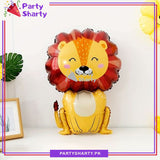 Cute Lion Shaped Foil Balloons For Jungle / Safari / Wild One Theme Birthday Party Decoration and Celebration