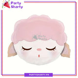 Pink Baby Sheep Face Shaped Foil Balloons For Jungle / Farm Theme Birthday Party Decoration and Celebration