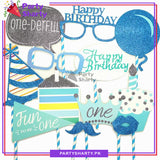 First Birthday Theme Photo Booth Props For 1st Happy Birthday Party Celebration and Decoration