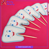 6pcs / Set Cup Cake Topper for First Tooth Celebration and Decoration