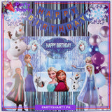 Happy Birthday Frozen Elsa & Anna Theme Set For Theme Based Birthday Decoration and Celebration