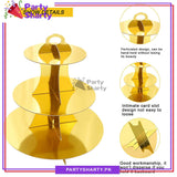 Golden Metallic Cupcake Stand For Birthday Party Decoration and Celebration