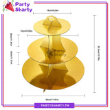 Golden Metallic Cupcake Stand For Birthday Party Decoration and Celebration