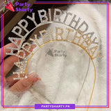 Happy Birthday Rhinestones Hairband for Birthday Event & Celebration