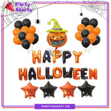 Happy Halloween with Pumpkin Foil Balloon Theme Set For Halloween Theme Party Decoration and Celebration