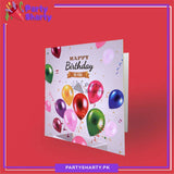 Happy Birthday Multi Color Balloon Design Greeting Card