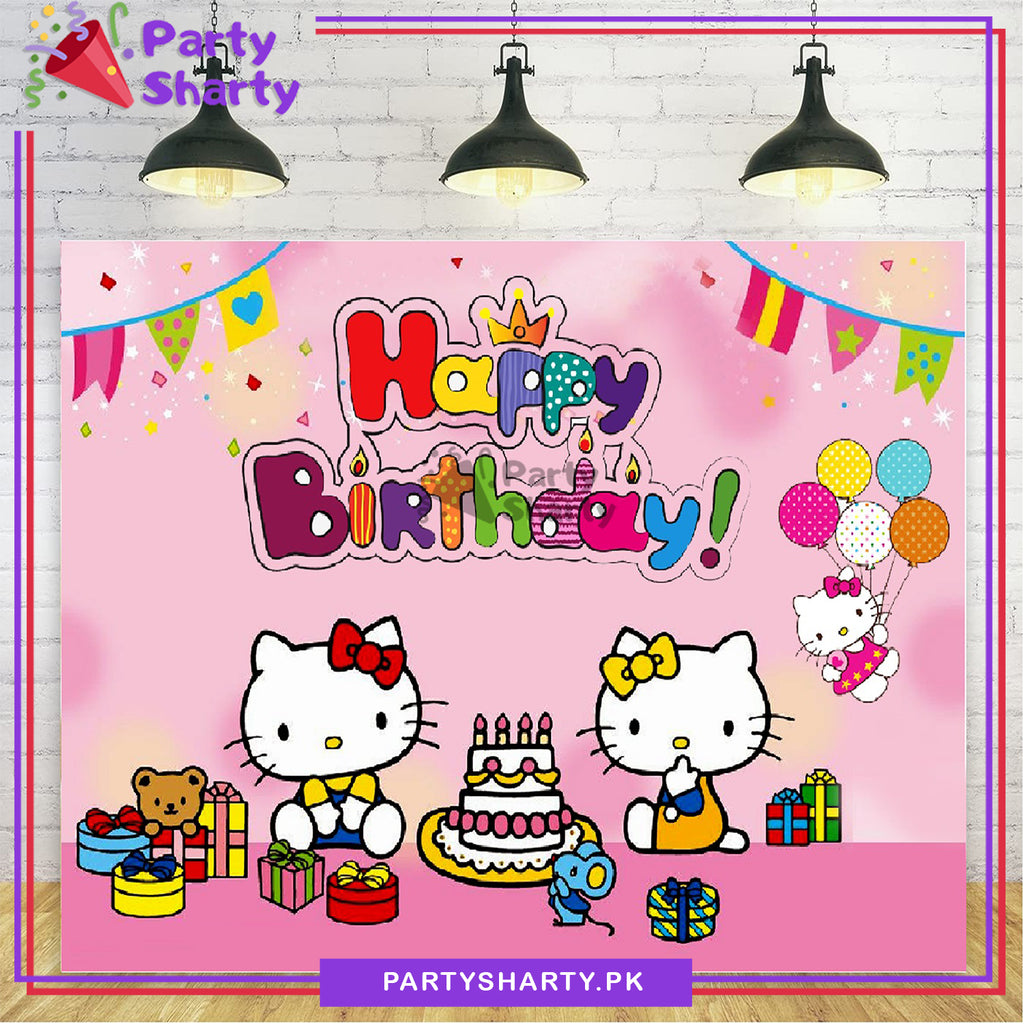 Hello Kitty Panaflex backdrop For Hello Kitty Theme Birthday Decoratio ...