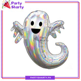 Holographic Spooky Ghost 34" Foil Party Balloon For Halloween Party Decoration and Celebration