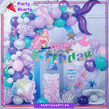 77pcs/Set Happy Birthday Little Mermaid Theme Set for Theme Based Birthday Decoration and Celebration