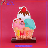 Ice-cream Cup Thermocol Standee For Candyland Theme Based Birthday Celebration and Party Decoration