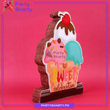 Ice-cream Cup Thermocol Standee For Candyland Theme Based Birthday Celebration and Party Decoration