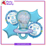 Its a Boy / Girl Nipple Shaped Foil Balloon Set of 5 For Baby Shower, Gender Reveal and Welcome Baby Decoration and Celebrations