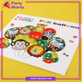 21pcs/Set Jungle Theme Set For Jungle Safari Theme Based Birthday Decoration & Celebration