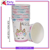 Little Unicorn Theme Birthday Party Paper Cups / Glass For Themed Based Party Supplies and Decorations