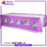 Unicorn Theme Table Cover for Birthday Party and Decoration