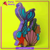 Mermaid Tail & Shell Thermocol Standee For Mermaid Theme Based Birthday Celebration and Party Decoration