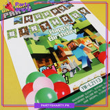 Happy Birthday Minecraft Theme Set For Theme Based Birthday Decoration & Celebration