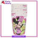 Minnie Mouse Theme Birthday Party Paper Cups / Glass For Themed Based Party Supplies and Decorations