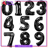 Black 32 inches Number Foil Balloon for Birthday / Anniversary Party Decoration