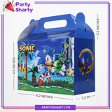 D-1 Sonic Theme Goody Boxes Pack of 10 For Theme Birthday Decoration and Celebration