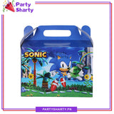 D-1 Sonic Theme Goody Boxes Pack of 10 For Theme Birthday Decoration and Celebration