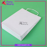 Plain Lamination White Goody Paper Bags For Birthday Party and Decoration (Pack of 10)