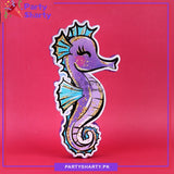 Sea Horse Thermocol Standee For Mermaid / Under the Sea Theme Based Birthday Celebration and Party Decoration