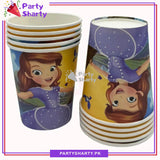 D-2 Sofia Theme Party Disposable Paper Glass / Cups for Sofia Theme Party and Decoration