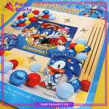 48pcs Happy Birthday Sonic The Hedgehog Theme Set for Theme Based Birthday Decoration and Celebration