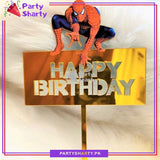 D-2 Spiderman Theme Acrylic Cake Topper for Birthday Party Celebration and Decoration