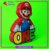 Super Mario ONE Thermocol Standee For Theme Based First Birthday Celebration and Party Decoration