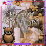 88pcs Happy Birthday Teddy Bear Theme Set Balloon Garland Arch Kit For Decoration