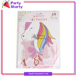 Unicorn Theme Happy Birthday Card Banner For Birthday Decoration and Celebrations