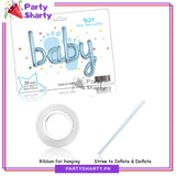 Baby Scripted Foil Balloon For Baby Shower, Welcome Baby and Gender Reveal Decoration and Celebrations