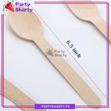 Disposable Wooden Spoons Set of 25 For Birthday, Anniversary, Wedding Party Decoration and Celebration