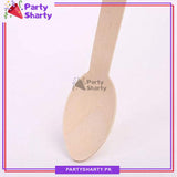 Disposable Wooden Spoons Set of 25 For Birthday, Anniversary, Wedding Party Decoration and Celebration