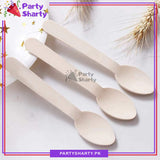 Disposable Wooden Spoons Set of 25 For Birthday, Anniversary, Wedding Party Decoration and Celebration