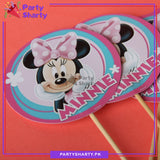 Minnie Mouse Cup Cake Topper For Minnie Mouse Birthday Theme Party and Decoration