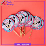 Minnie Mouse Cup Cake Topper For Minnie Mouse Birthday Theme Party and Decoration