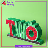 TWO Thermocol Standee For Cocomelon / Watermelon Theme Based Second Birthday Celebration and Party Decoration